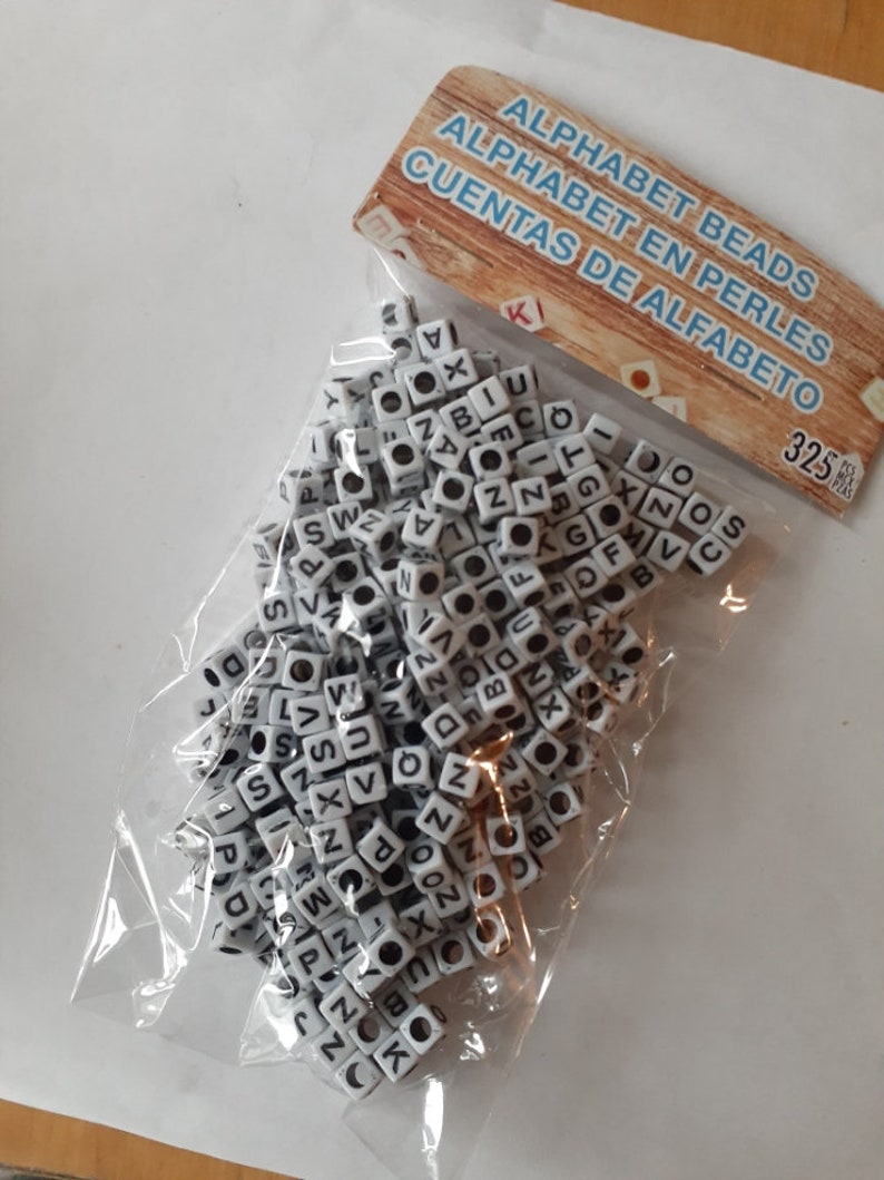 Alphabet Beads Numbers Letter Cubes Kit for Jewelry Making Etsy
