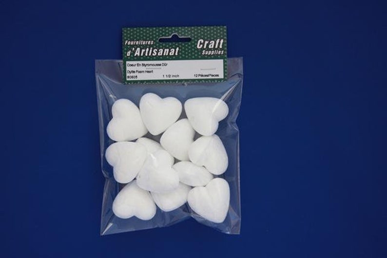 white 144 Hearts foam 1 12 inch craft suuplies