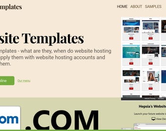 Plantillas de sitios web, sitios web prediseñados