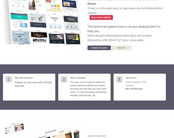 Lista de elementos necesarios para la creación del sitio web: dominio, alojamiento, certificados SSL y página de destino.
