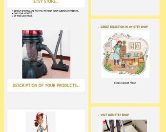 Sitio web de WordPress, lista de temas para páginas de destino, con un sitio web de subdominio