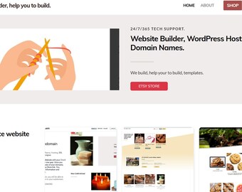 Bygg webbplatser, domännamn, webbhotell, SSL, mallar, WordPress-startups, design av e-handelswebbplatser