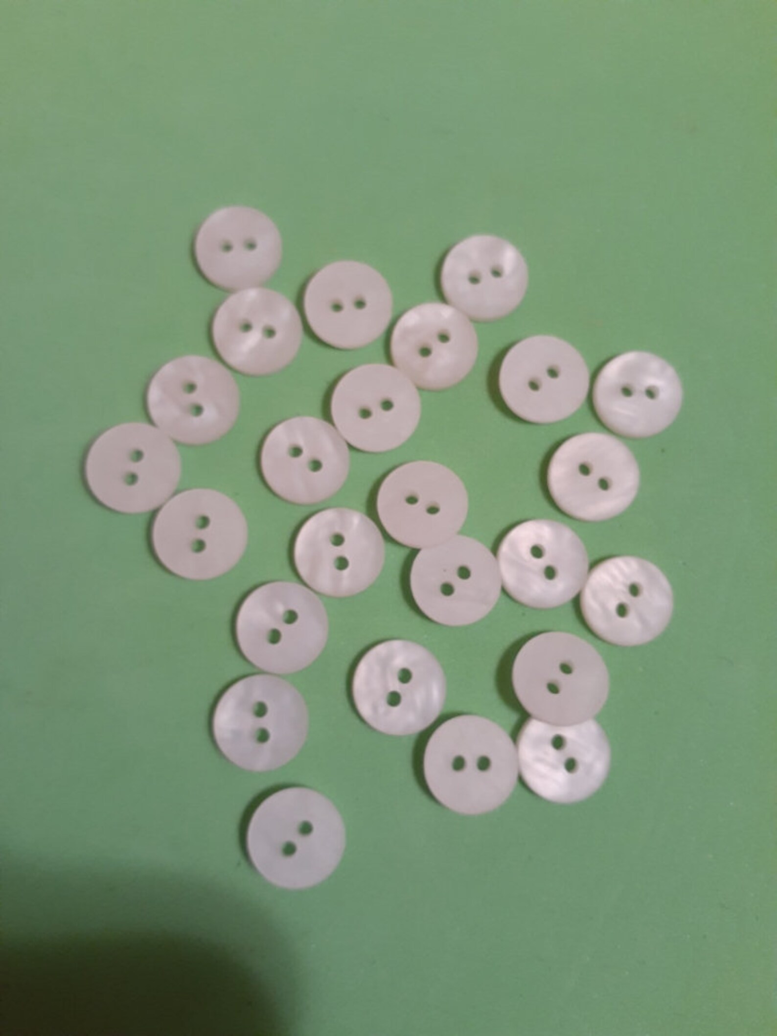White sewing buttons 1/2 inch 1.27cm round plastic Etsy