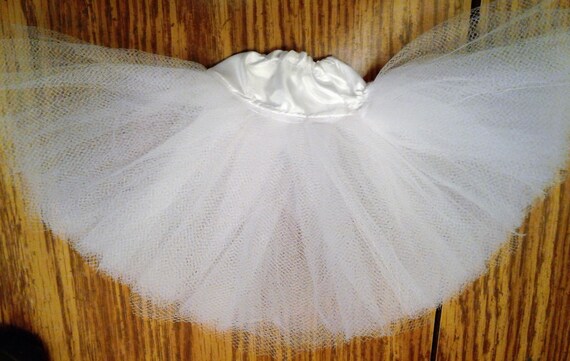 Lot of 2 full length petticoat crinoline Ellowyne Wilde msd bjd White