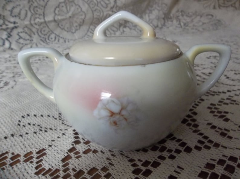 R S German covered sugar bowl