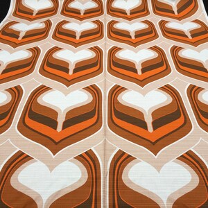 Vintage 70s : 50cmx 1,20m Heart Beat