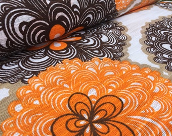 German vintage Original Fabric 70er : 70er Stoff 50x120