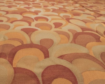 Vintage 70s fabric 50 x 120 cm orange apricot drops