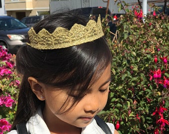 Adult size gold crown, gold crown, crown headband, Birthday crown, First birthday crown, Gold crown headband, Toddlers crown, Princess crown