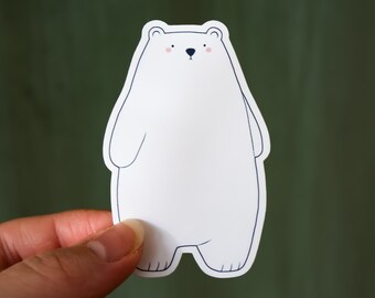 Polarbear Sticker // Die cut, Matte Vinyl