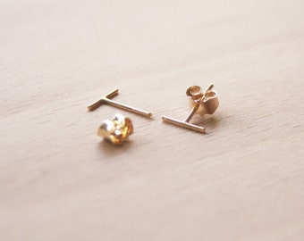 Silver or 18 kt gold earrings