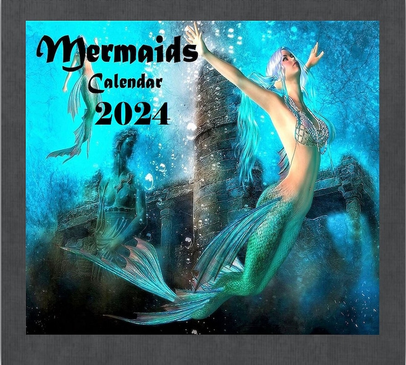 Mermaid Calendar 2024 Mermaids Wall Calendar 2024 Mermaid Planner