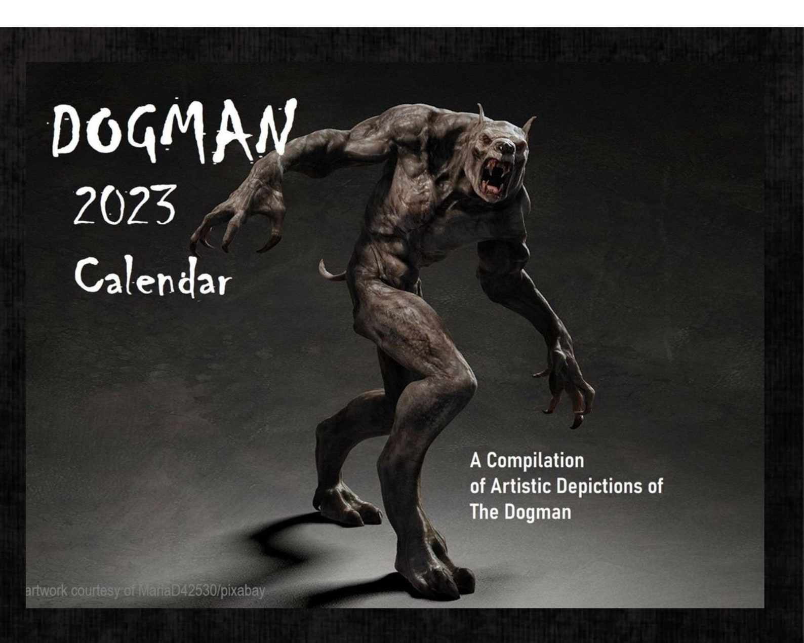 Dogman Calendar 2024 Dogman Art Wall Decor Werewolf Calendar Etsy