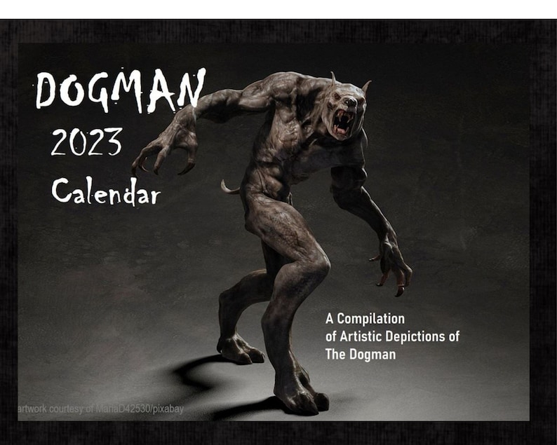 Dogman Calendar 2024 Dogman Pictures Wall Decor Paranormal Calendar