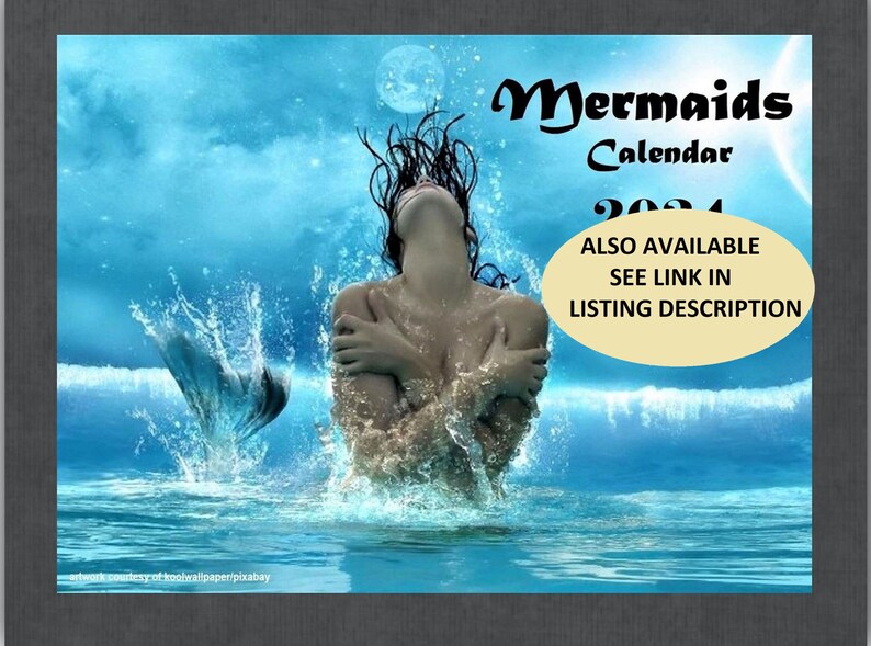 Mermaid Calendar 2024 Mermaids Wall Calendar 2024 Mermaid Planner
