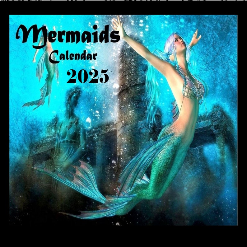 Mermaid Calendar 2025 Mermaids Wall Calendar 2025 Mermaid Planner