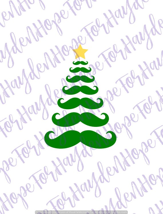 Download Free Mustache Christmas Tree Svg Boys Christmas Shir Boy Etsy SVG DXF Cut File