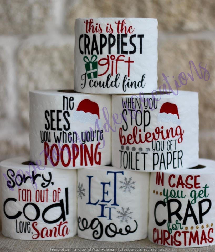 Christmas Toilet Paper Toilet Paper Gag Gift Christmas Etsy