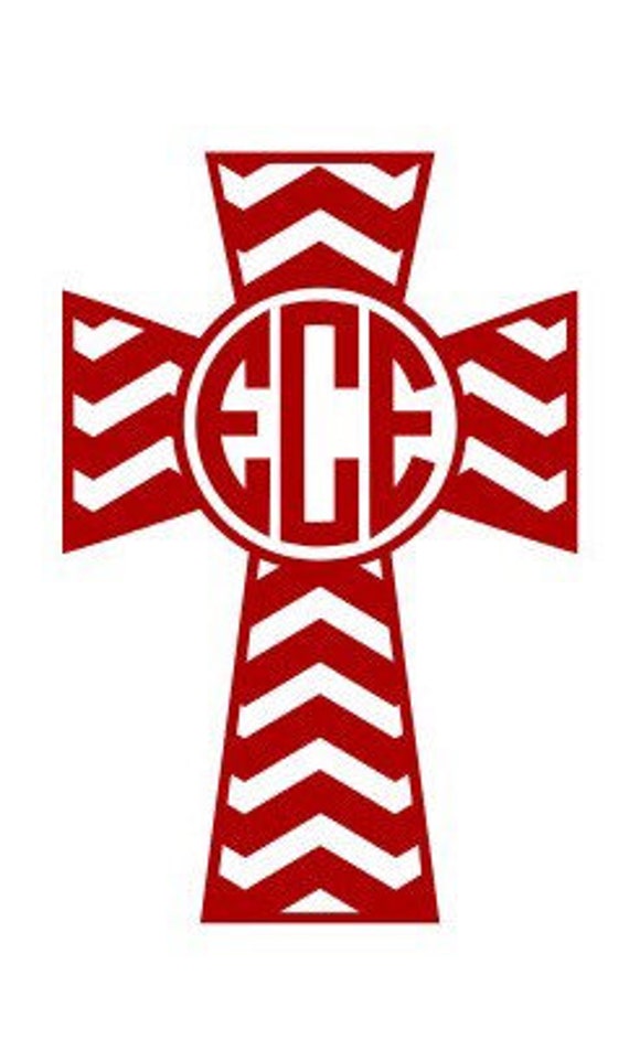 Download Chevron Cross Monogram Decal Yeti monogram decal yeti decal