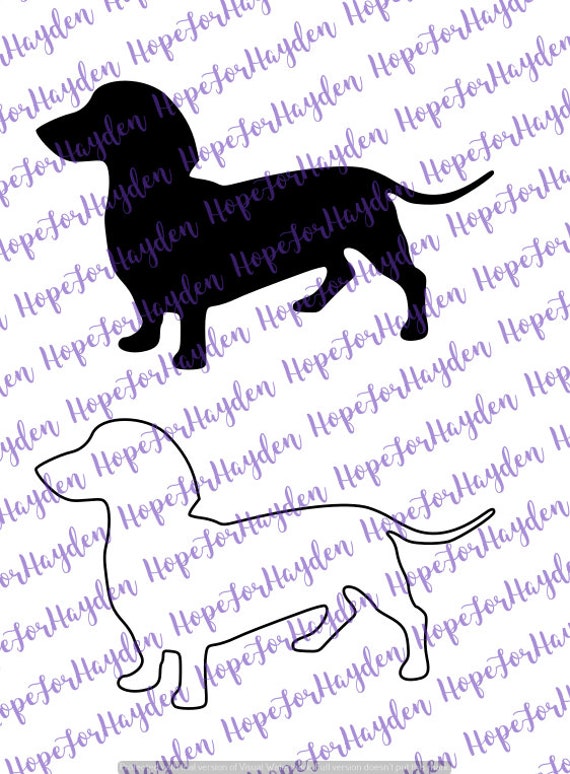 Dachshund SVG Dachshund Silhouette SVG Dachshund Outline