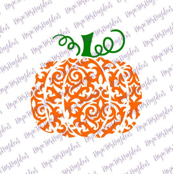 Download Swirly Pumpkin SVG Swirl Pumpkin SVG Damask Pumpkin | Etsy
