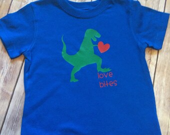 Boys Valentine Shirt | Dinosaur shirt | Valentine Dinosaur Shirt | Love Bites Shirt