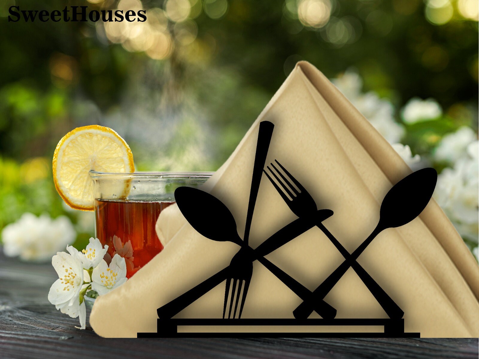 Fork Spoon Napkin Holder kitchen Metal Art Metal Kitchen Etsy