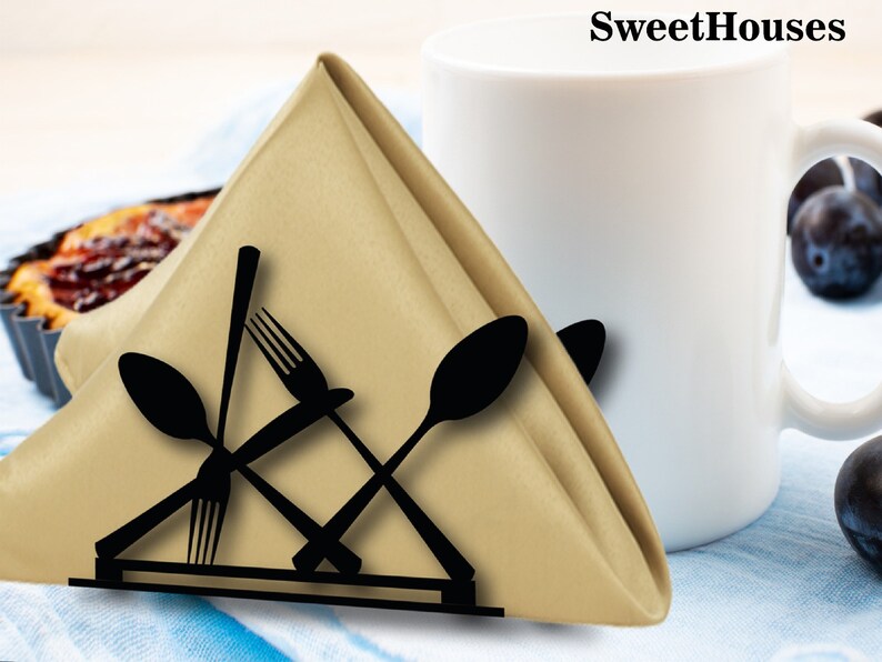 Fork Spoon Napkin Holder kitchen Metal Art Metal Kitchen Etsy