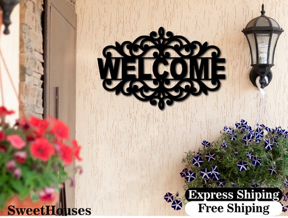 Welcome Wall Decor House Gift Home Decor Metal Art - Etsy