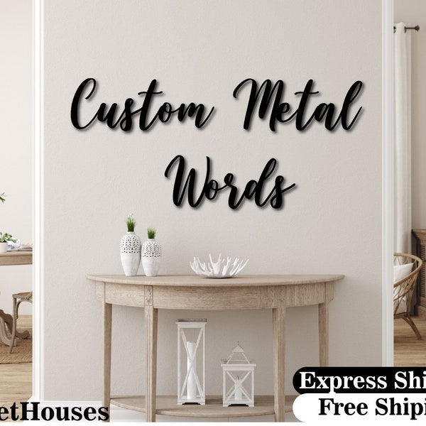 Metal Words Etsy