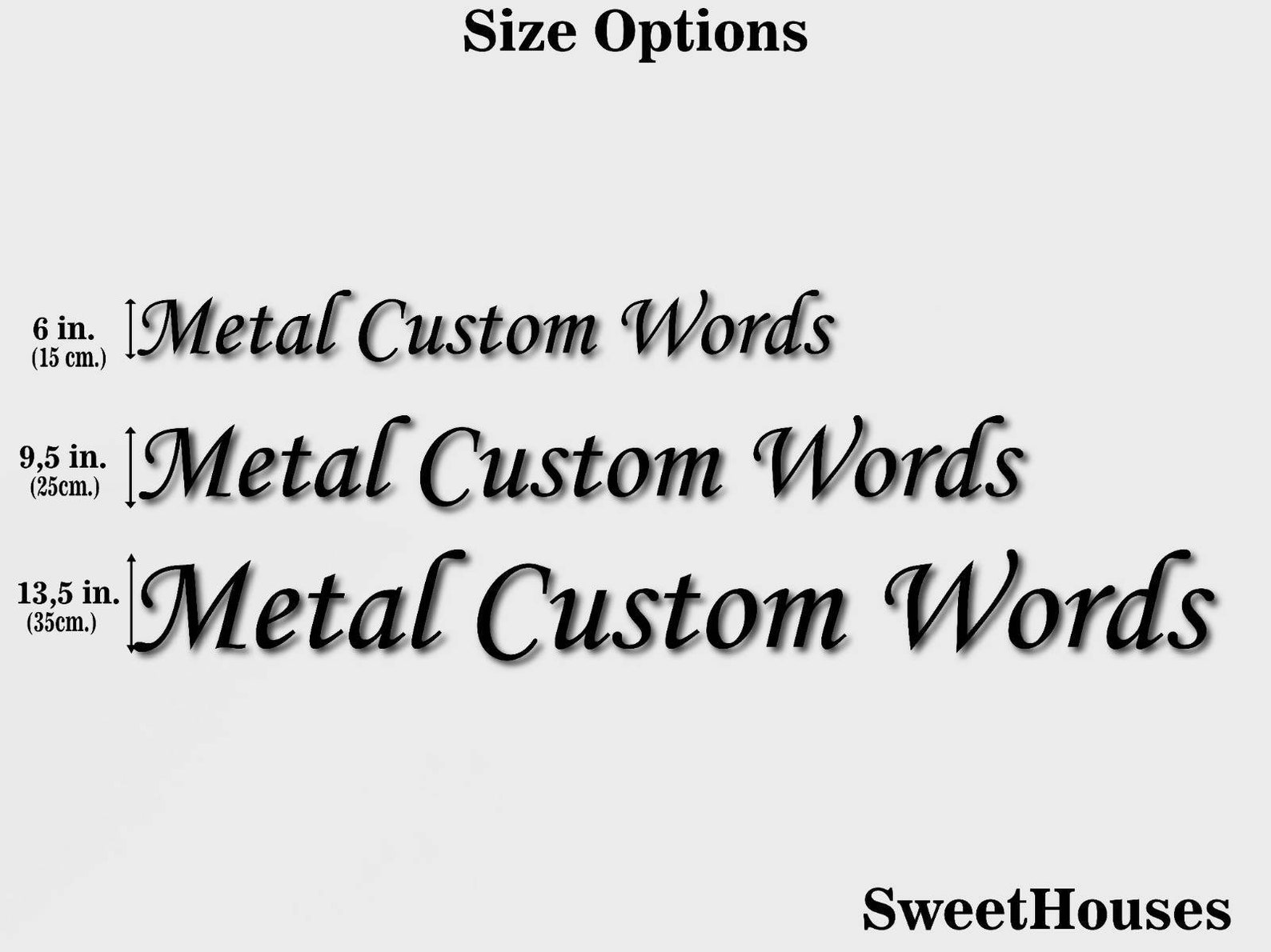 Custom Metal Words Metal Custom Words for You Your Words Etsy