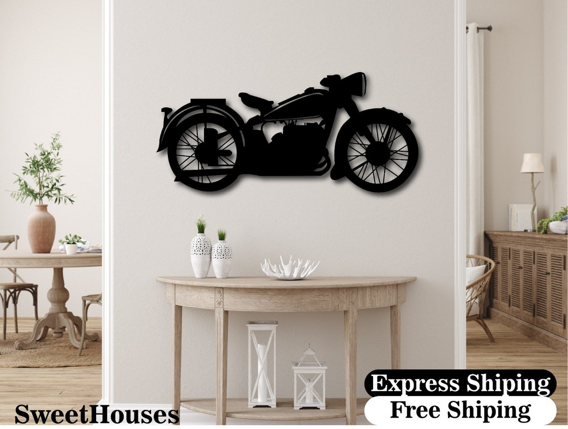 Metal Motorcycle Wall Art Metal Wall Decor Metal Wall Art Etsy