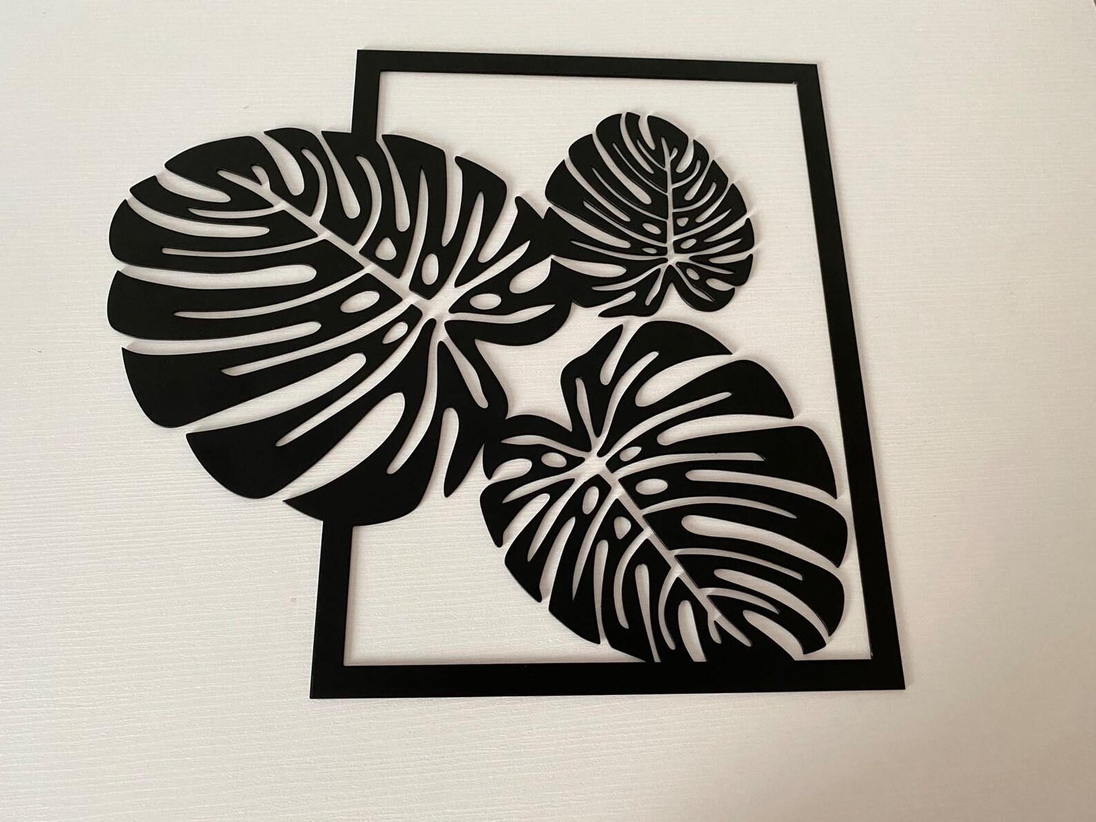 Monstera Leaf Metal Wall Decor Plants Wall Art Set Monstera Etsy