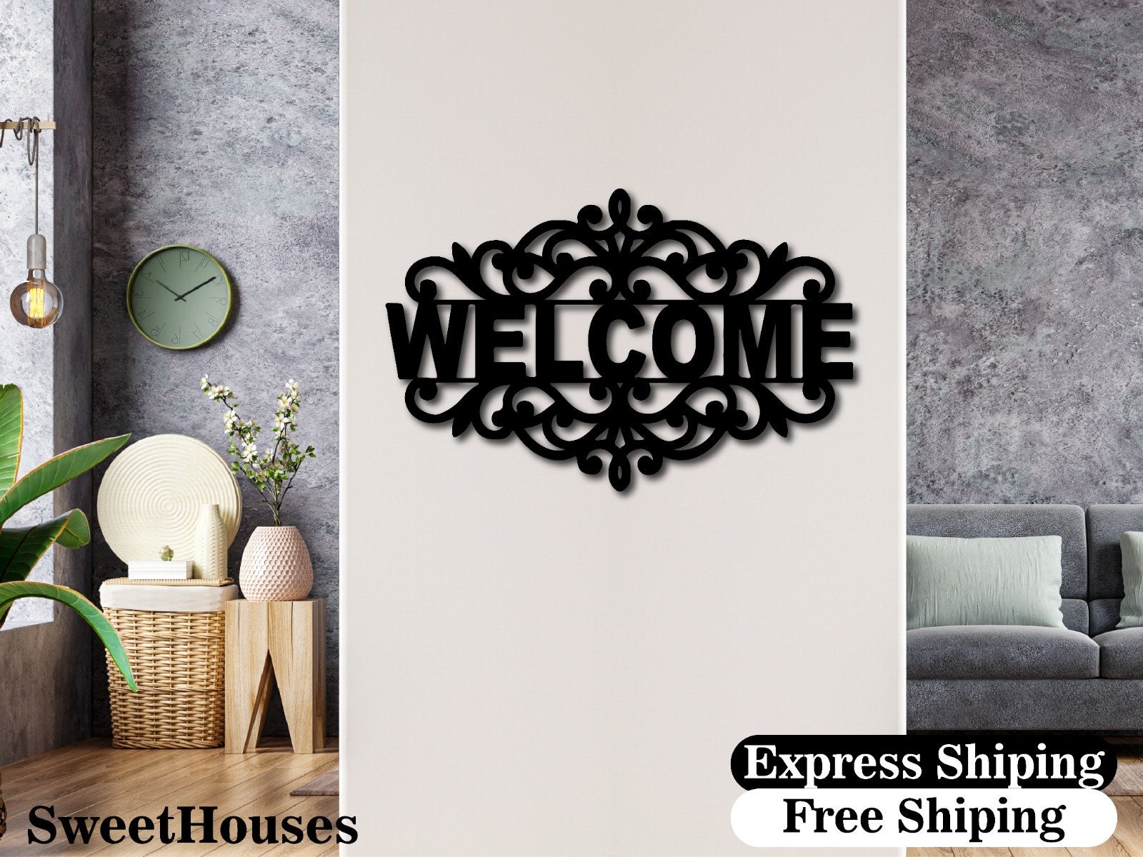 Welcome Wall Decor House Gift Home Decor Metal Art - Etsy