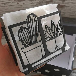 Cactus Set Napkin Holder - kitchen metal art , metal kitchen decor , moms gift - napkin holder for cafe, Metal napkin holder - P0034