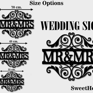 Mr and Mrs Name Signs Metal Sign for Wedding Last Name Sign - Etsy