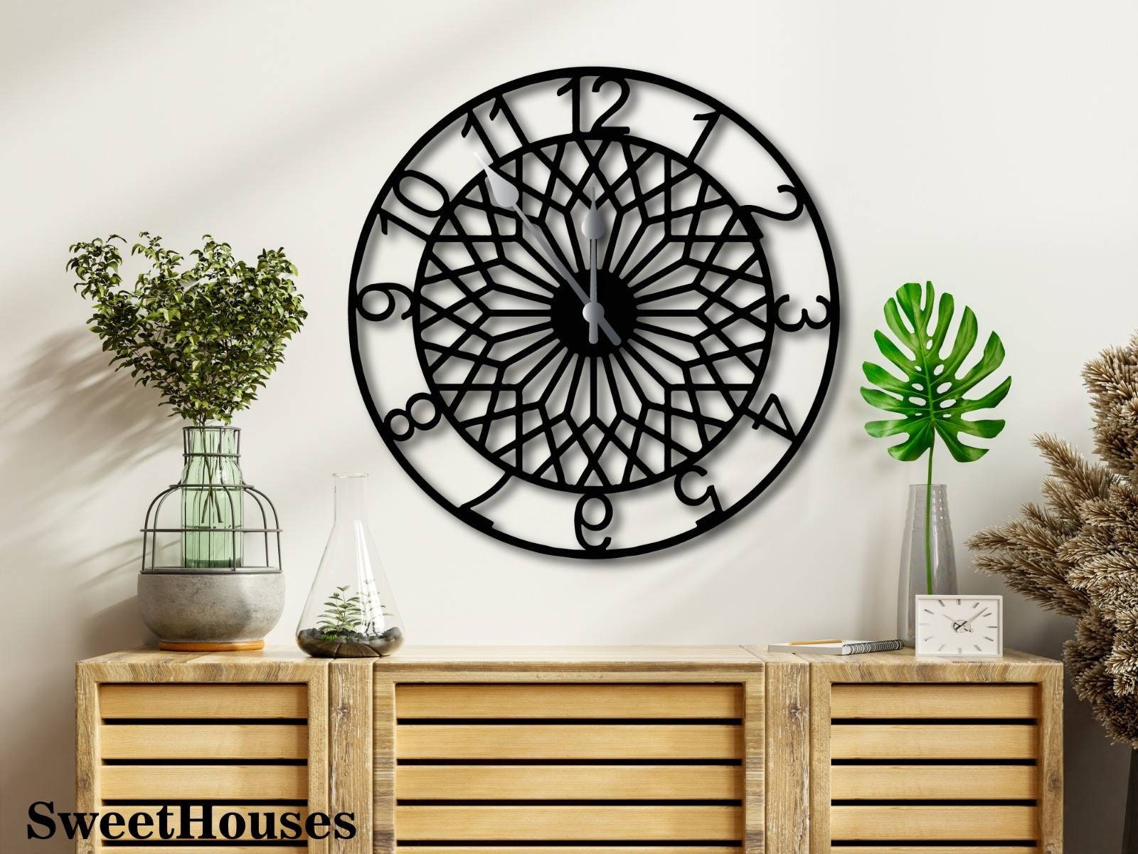 Dream Catcher Wall Clock Metal Decorative Wall Clock moms - Etsy