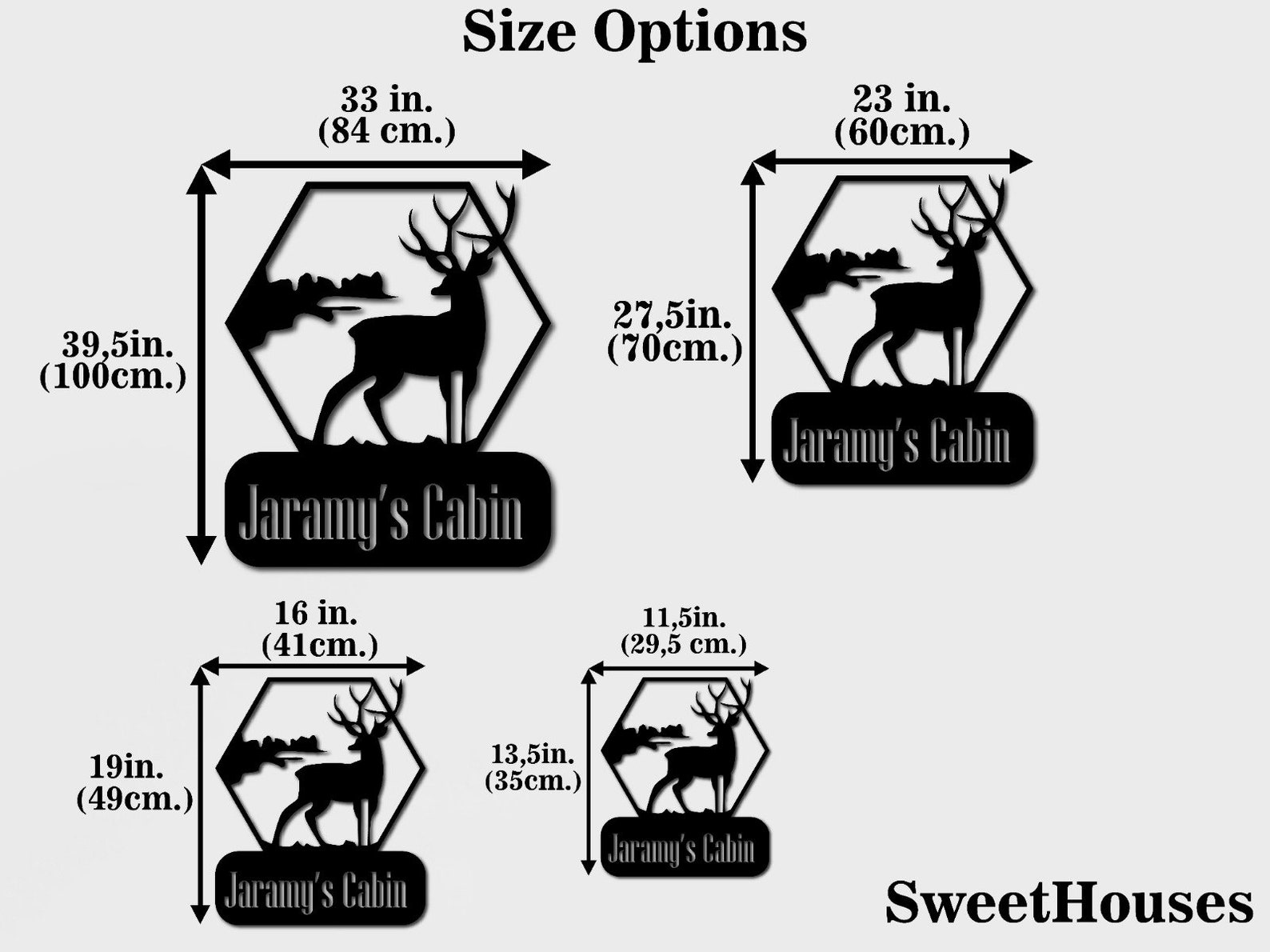 Family Name Signs Farm Deer House Number Signs Wall Decor Etsy