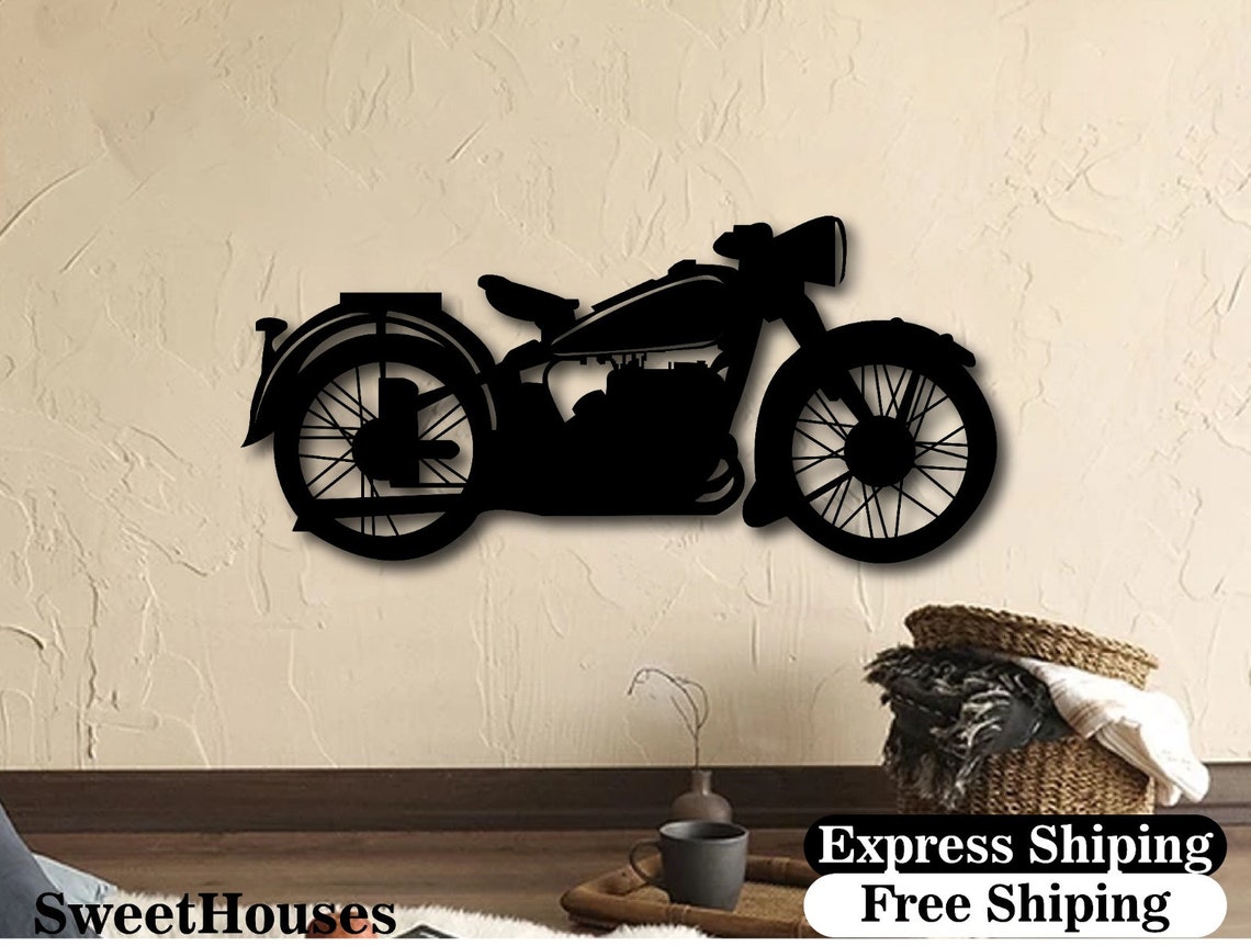 Metal Motorcycle Wall Art Metal Wall Decor Metal Wall Art Etsy