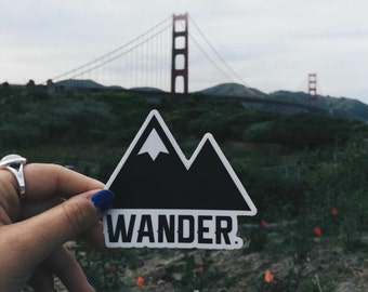 Wander Sticker Traveler Kit and Co Adventure Travel Decal Car Laptop Road trip Explore Wanderlust Wunderlust