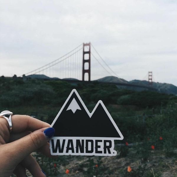 Wander Sticker Traveler Kit and Co Adventure Travel Decal Car Laptop Road trip Explore Wanderlust Wunderlust