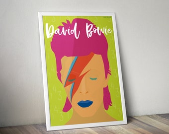 David Bowie Poster, David Bowie Artwork , David Bowie Print