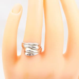 Vintage Modern Sterling Ring, Size 6, Signed SU, Vintage Jewelry Ring