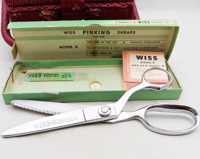 Wiss Pinking Shears Model C Chrome Plated Cutlery Steel Etsy