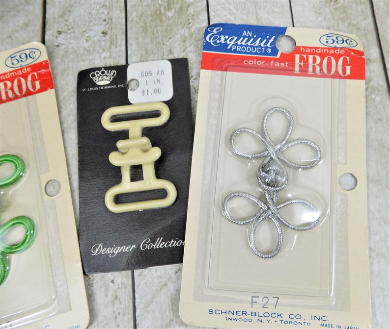 Sewing Frogs Lot of 4 Vintage Fasteners NOS Original Etsy