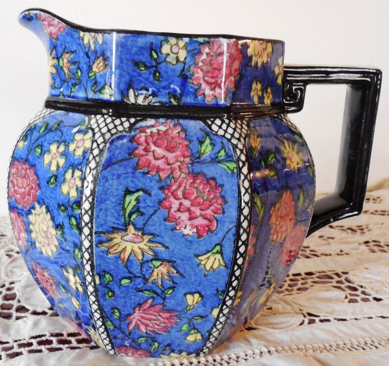 Royal Doulton 6 Tall Jug Floral Pitcher Persian Etsy