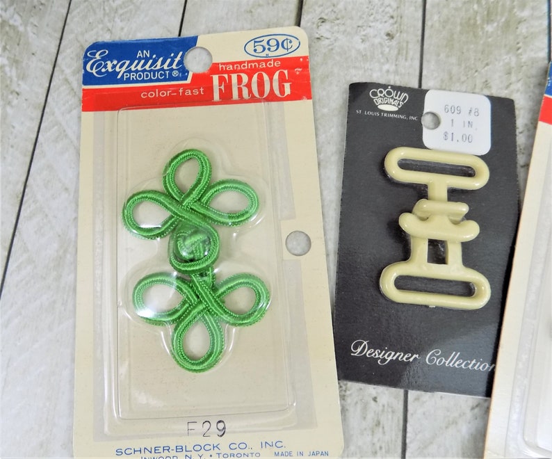 Sewing Frogs Lot of 4 Vintage Fasteners NOS Original Etsy