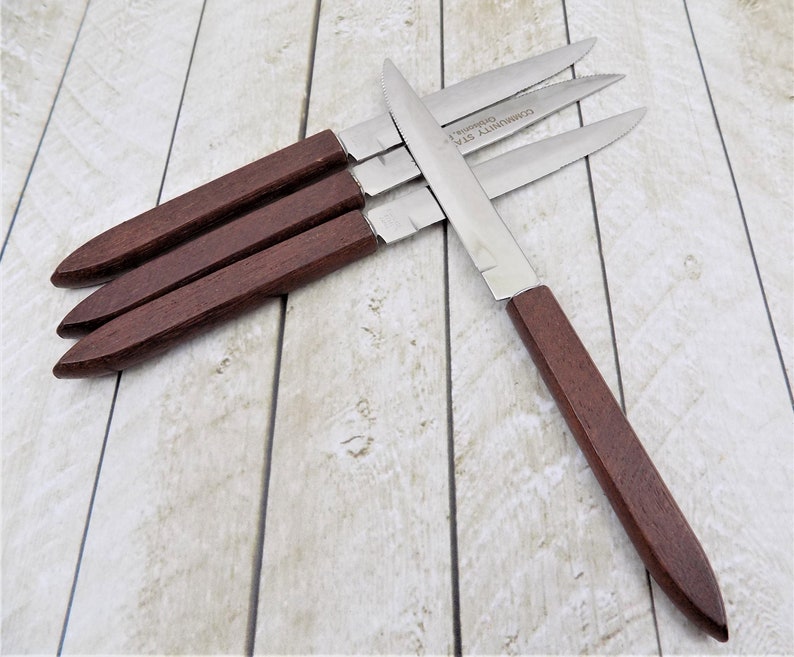 Stainless Steak Knives Hollow Ground NOS Made in Japan Etsy