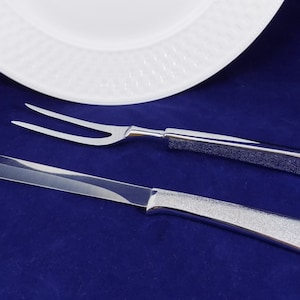 Vintage Three Piece Carvel Hall Cutlery Set Meat Fork Carving Knife  Sharpening Stick