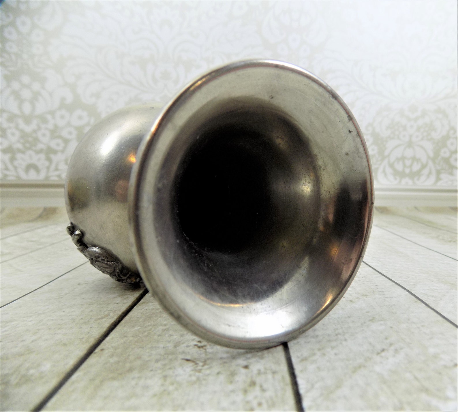 Italian Rama Peltro Vase 95 Pewter